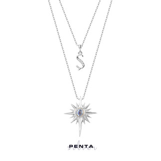 Penta Silver - 100 Dilde Seni Seviyorum Harfli Kutup Yıldızı Gümüş Kolye (1)