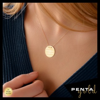 Penta Gold - 14 Ayar Altın Nazar Dualı Kolye