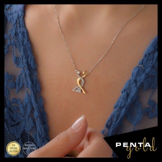 Penta Gold - 14 Ayar Altın Swarovski Tango Kolye (1)