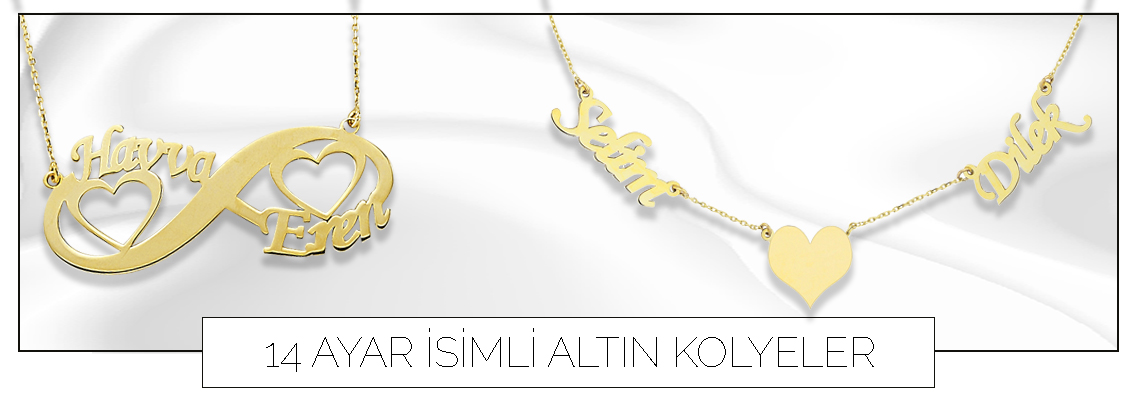 14 Ayar Altın İsimli Kolyeler