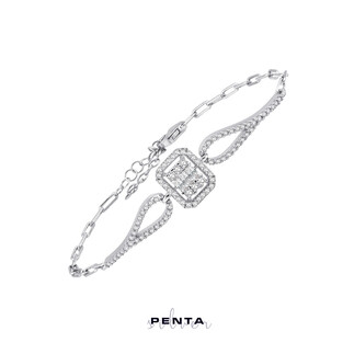 Penta Silver - Anturaj Baget Taşlı Gümüş Bileklik