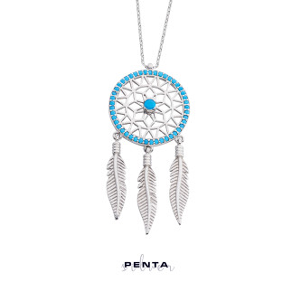 Penta Silver - Düş Kapanı Dreamcatcher Gümüş Kolye (1)