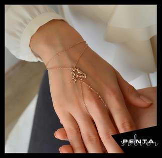 Penta Silver - Gönül Kuşları Gümüş Şahmeran Bileklik