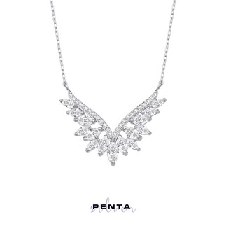 Penta Silver - Gümüş Abiye Taşlı Kolye (1)