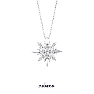 Penta Silver - Gümüş Kar Tanesi Kolye Modern Tasarım