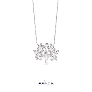 Penta Silver - Hayat Ağacı Gümüş Kolye