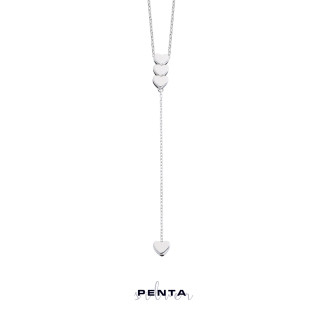 Penta Silver - Kalp Sallantı Gümüş Kolye (1)