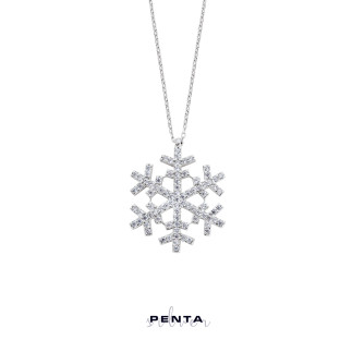 Penta Silver - Kar Tanesi Gümüş Kolye