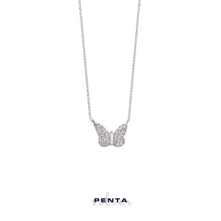 Penta Silver - Küçük Kelebek Gümüş Kolye (1)