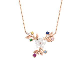 Manolya Çiçeği Gümüş Kolye - Thumbnail