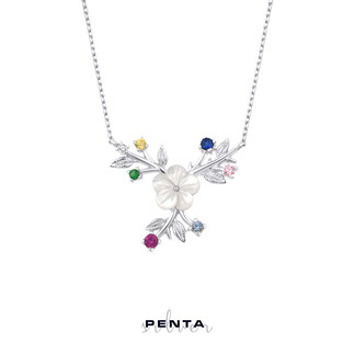 Penta Silver - Manolya Çiçeği Gümüş Kolye