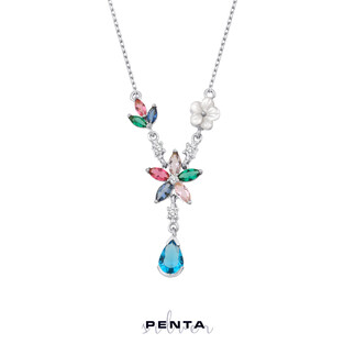 Penta Silver - Mavi Taşlı Damla Sallantı Gümüş Kolye (1) Penta Silver - Mavi Taşlı Damla Sallantı Gümüş Kolye (1)