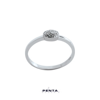 Penta Silver - Oval Stil Gümüş Yüzük (1)