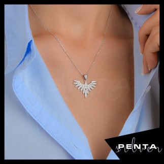 Penta Silver - Şans Meleği Gümüş Kolye