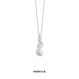 Penta Silver - Üçlü Asimetrik Gümüş Kolye (1)